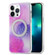 iPhone 13 Pro Max Dual-side IMD Marble Magsafe Phone Case - Smudged Purple