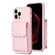 iPhone 13 Pro Max Vertical Wallet Rhombic Leather Phone Case - Pink