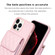 iPhone 13 Pro Max Vertical Wallet Rhombic Leather Phone Case - Pink