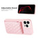 iPhone 13 Pro Max Vertical Wallet Rhombic Leather Phone Case - Pink