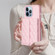 iPhone 13 Pro Max Horizontal Wallet Rhombic Leather Phone Case - Pink