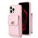 iPhone 13 Pro Max Vertical Metal Buckle Wallet Rhombic Leather Phone Case - Pink