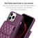 iPhone 13 Pro Max Vertical Wallet Rhombic Leather Phone Case - Dark Purple