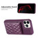 iPhone 13 Pro Max Vertical Wallet Rhombic Leather Phone Case - Dark Purple