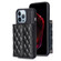 iPhone 13 Pro Max Horizontal Wallet Rhombic Leather Phone Case - Black