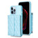 iPhone 13 Pro Max Horizontal Wallet Rhombic Leather Phone Case - Blue