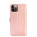 iPhone 13 Pro Max Zipper Bag PU + TPU Horizontal Flip Leather Case with Holder & Card Slot & Wallet & Lanyard - Rose Gold