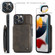 iPhone 13 Pro Max CaseMe C20 Multifunctional PC + TPU Protective Case with Holder & Card Slot & Wallet  - Coffee