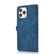 iPhone 13 Pro Max Zipper Card Slot Buckle Wallet Leather Phone Case - Blue