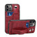 iPhone 13 Pro Max TPU + PU Leather Shockproof Protective Case with Card Slots and Hand Strap  - Red