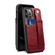 iPhone 13 Pro Max TPU + PU Leather Shockproof Protective Case with Card Slots and Hand Strap  - Red