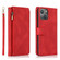 iPhone 13 Pro Max Skin-feel Crazy Horse Texture Zipper Wallet Bag Horizontal Flip Leather Case with Holder & Card Slots & Wallet & Lanyard  - Red