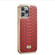 iPhone 13 Pro Max Fierre Shann Python Texture Electroplating PU Phone Case  - Red