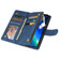 iPhone 13 Pro Max Multifunctional Phone Leather Case with Card Slot & Holder & Zipper Wallet & Photo Frame  - Blue