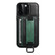 iPhone 13 Pro Max Suteni H13 Card Wallet Wrist Strap Holder PU Phone Case - Black