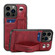 iPhone 13 Pro Max Suteni 215 Wrist Strap PU Phone Case  - Red