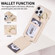 iPhone 13 Pro Max Vertical Card Bag Ring Holder Phone Case with Dual Lanyard - Beige