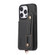 iPhone 13 Pro Max ABEEL Carbon Fiber RFID Card Holder Phone Case - Black