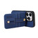 iPhone 13 Pro Max ABEEL Carbon Fiber RFID Card Holder Phone Case - Blue