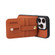 iPhone 13 Pro Max ABEEL Carbon Fiber RFID Card Holder Phone Case - Brown