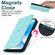 iPhone 13 Pro Max Rhombic MagSafe RFID Anti-Theft Wallet Leather Phone Case - Sky Blue