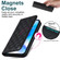iPhone 13 Pro Max Rhombic MagSafe RFID Anti-Theft Wallet Leather Phone Case - Black