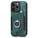 iPhone 13 Pro Max Retro Skin-feel Ring Multi-card Wallet Phone Case - Green