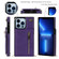 iPhone 13 Pro Max Cross-body Zipper Square Phone Case with Holder  - Purple