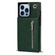 iPhone 13 Pro Max Cross-body Zipper Square Phone Case with Holder  - Green