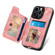 iPhone 13 Pro Max Retro Skin-feel Ring Multi-card Wallet Phone Case - Pink