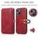 iPhone 13 Pro Max Strong Magnetic Detachable Horizontal Flip Leather Case with Card Slots & Wallet  - Red