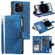 iPhone 13 Pro Max Multi-Card Totem Zipper Leather Phone Case - Blue