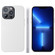 iPhone 13 Pro Max Lamb Grain PU Back Cover Phone Case - White