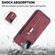 iPhone 13 Pro Max Zipper Card Holder Phone Case  - Wine Red