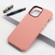 iPhone 13 Pro Max Lamb Grain PU Back Cover Phone Case - Pink