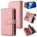 iPhone 13 Pro Max Skin Feel PU + TPU Horizontal Flip Leather Case with Holder & 15 Cards Slot & Wallet & Zipper Pocket & Lanyard  - Pink