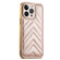 iPhone 13 Pro Max Suteni Plating Leather Soft TPU Phone Case - Pink