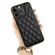 iPhone 13 Pro Max Suteni Electroplated Rhombus Grid Leather Soft TPU Phone Case - Black