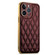 iPhone 13 Pro Max Suteni Electroplated Rhombus Grid Leather Soft TPU Phone Case - Purple