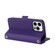 iPhone 13 Pro Max Cross Texture Lanyard Leather Phone Case - Purple