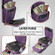 iPhone 13 Pro Max Zipper Hardware Card Wallet Phone Case - Purple