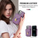 iPhone 13 Pro Max Zipper Hardware Card Wallet Phone Case - Purple