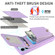 iPhone 13 Pro Max Crossbody Lanyard Zipper Wallet Leather Phone Case - Purple