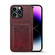 iPhone 13 Pro Max Denior Retro Back Cover Card Slot Phone Case - Red