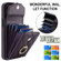 iPhone 13 Pro Max Rhombic Texture Card Bag Phone Case with Long Lanyard - Dark Purple