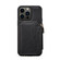 iPhone 13 Pro Max Zipper Card Slot Phone Case - Black