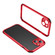 iPhone 13 Pro Max Four Corners Shockproof Metal Frame Phone Case  - Red