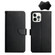 iPhone 13 Pro Max Genuine Leather Fingerprint-proof Horizontal Flip Phone Case  - Black