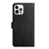 iPhone 13 Pro Max Genuine Leather Fingerprint-proof Horizontal Flip Phone Case  - Black