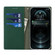 iPhone 13 Pro Max Litchi Texture Genuine Leather Phone Case With Lanyard & Holder & Card Slots & Wallet  - Dark Green